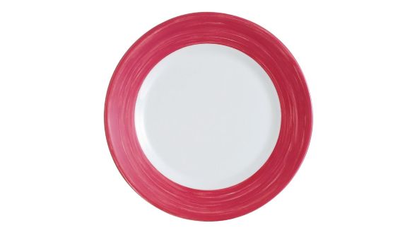 Arcoroc Brush Soup Plates Cherry Red 225mm (12 Pack) X0624