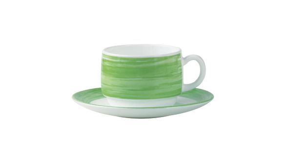 Arcoroc Brush Saucers Green 140mm (48 Pack) C3783