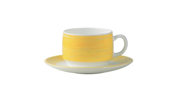 Arcoroc Brush Cups Yellow 190ml (48 Pack) C3780