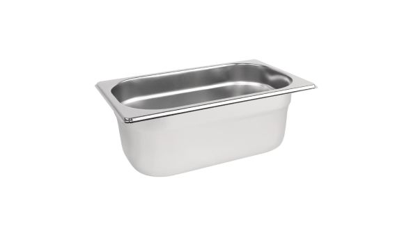 Vogue Stainless Steel 1/4 Gastronorm Tray 100mm