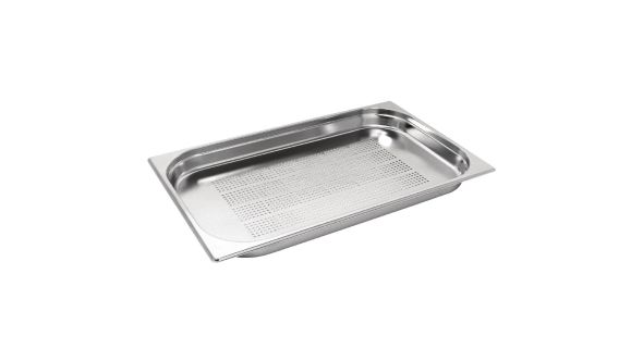 Vogue Stainless Steel Perforated 1/1 Gastronorm Tray 40mm