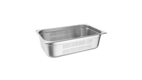 Vogue Stainless Steel Perforated 1/1 Gastronorm Tray 150mm