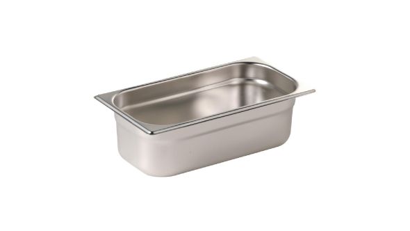 Vogue Stainless Steel Gastronorm Tray Set 3 x 1/3 & 1 x 1/2