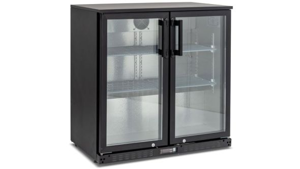 Koldbox KBC2 Double Hinged Door Bar Bottle Cooler 208L - Black