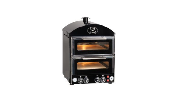 King Edward PK2 Pizza King - Double Deck Pizza Oven - Black