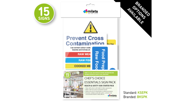 Commercial Kitchen Sign Essentials Starter Sign Pack - KSEPK