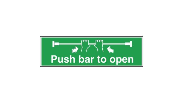 Vogue Push Bar To Open Sign