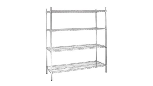 Vogue 4 Tier Wire Shelving Kit 1830x460mm
