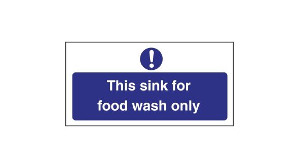 Vogue Food Wash Only Sign