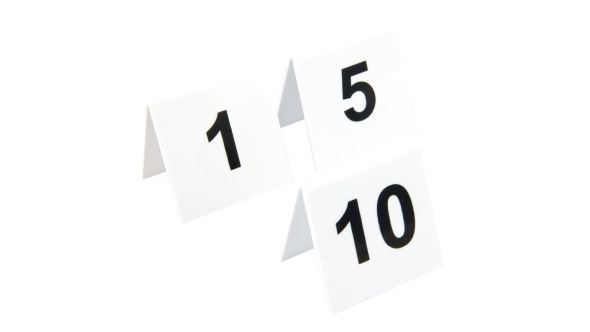 Beaumont Plastic Table Numbers 1-10 3442