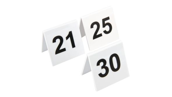 Beaumont Plastic Table Numbers 21-30 3444
