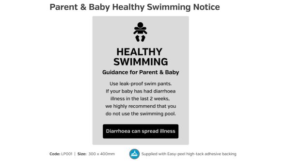 Healthy Swimming Parent & Baby Notice - LP001