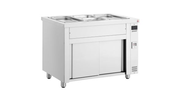 Inomak MHV711 Bain Marie with Heated Cupboard 3x GN1/1