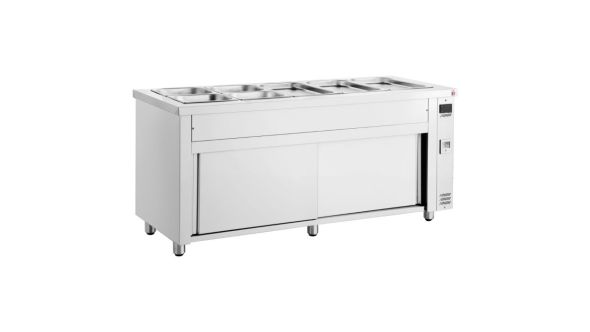 Inomak MHV718 Bain Marie with Heated Cupboard 5x GN1/1