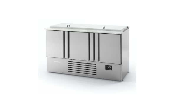 Infrico ME1003BAN Compact Triple Door Refrigerated Saladette