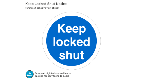 Keep Locked Shut - 75mm Vinyl Sticker