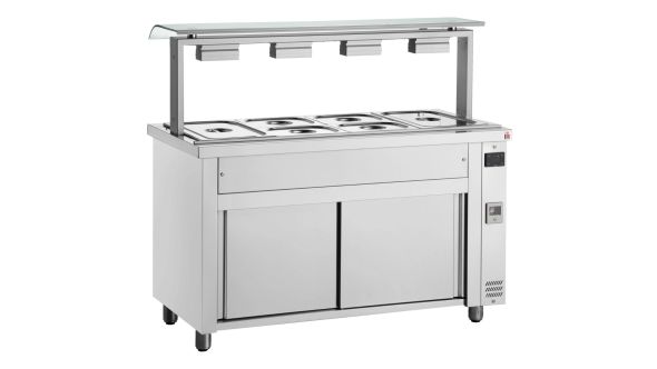 Inomak MVV714 Bain Marie With Sneeze Guard 4x GN1/1