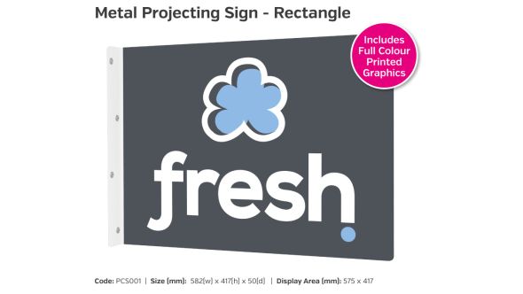 Metal Projecting Sign - Rectangle