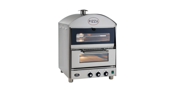 King Edward PK1W-SS Pizza King Oven - Single Deck With Warmer - Stainless Steel