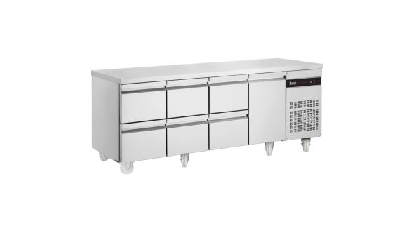 Inomak PN2229-HC 583L Six Drawer Single Door Gastronorm Counter Refrigerator