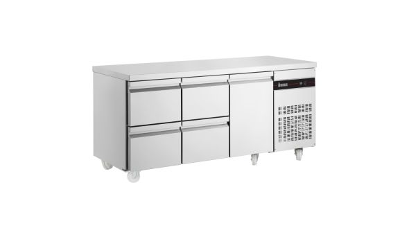 Inomak PN229-HC 429L Four Drawers Single Door Gastronorm Counter Refrigerator