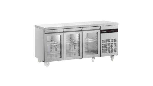 Inomak PN999CR-HC 429L Triple Hinged Glass Door Gastronorm Counter Refrigerator