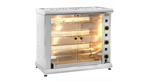 Roller Grill RBG120 Three Spit Gas Rotisserie