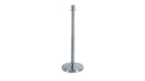 Silver Rope Barrier Pole - RBS001