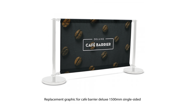 Replacement Graphic for Deluxe Cafe Barrier 1500mm Single Sided Print