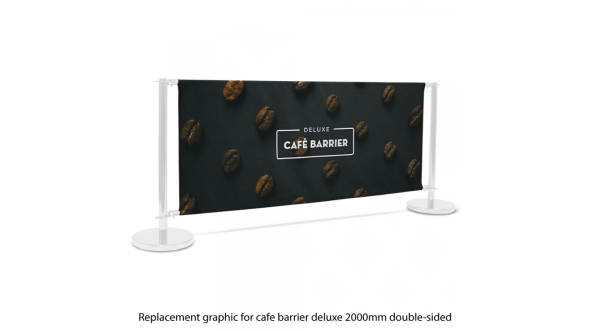 Replacement Graphic for Deluxe Cafe Barrier 2000mm Double Sided Print