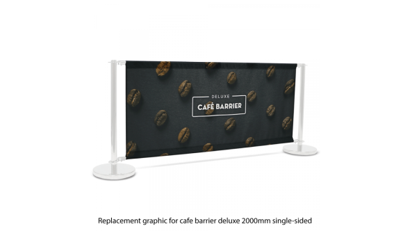 Replacement Graphic for Deluxe Cafe Barrier 2000mm Single Sided Print