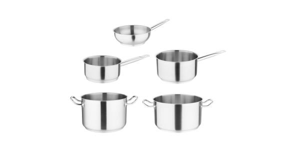 Special Offer Vogue Stainless Steel Casserole, Stew and Sauté Pan Set (5 pack)