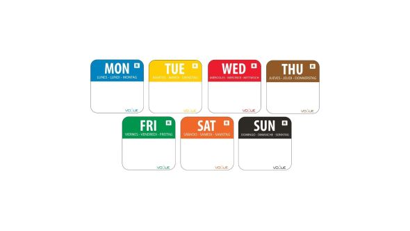 Vogue Removable Day of the Week Labels (7000 Pack)