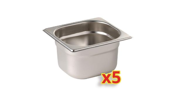 Vogue Gastronorm Container Kit 1/6 (5 pack)