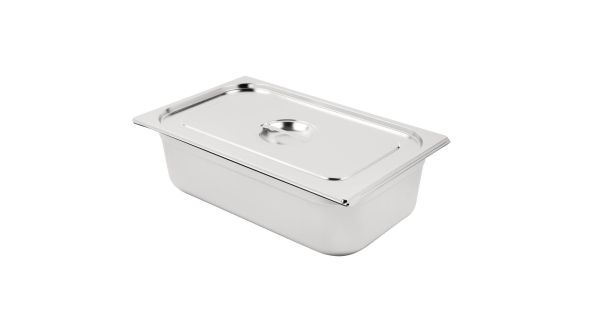 Vogue Stainless Steel 1/1 Gastronorm Tray with Lid