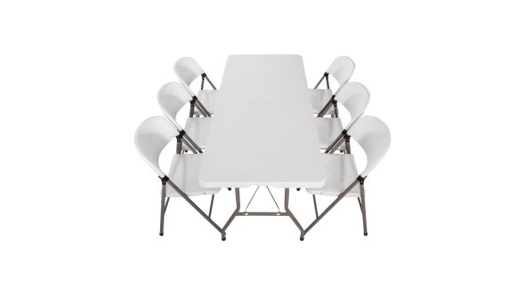 Bolero Special Offer Bolero PE Centre Folding Table 6ft with Six Folding Chairs SA426