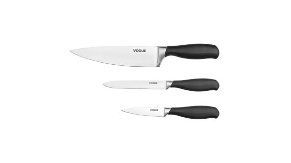 Vogue Prep Like A Pro 3-Piece Soft Grip Knife Set