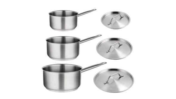 Special Offer Vogue Stainless Steel Saucepan Set (3 pack)