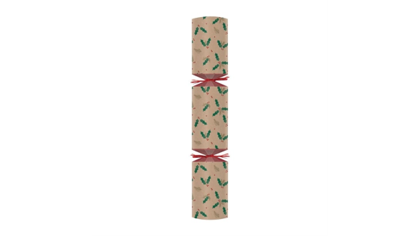 Swantex Kraft Jolly Holly Christmas Cracker 10" (50 Pack) 