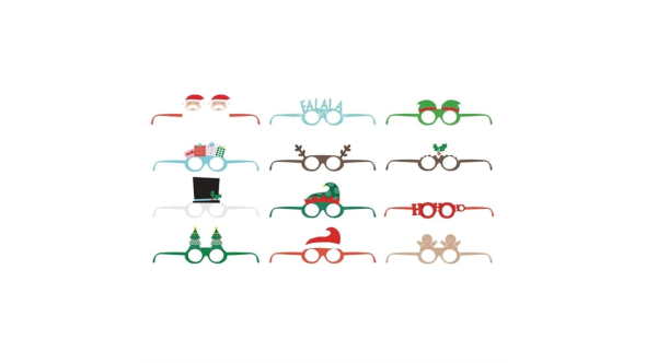 Swantex Paper Christmas Party Glasses (144 Pack)
