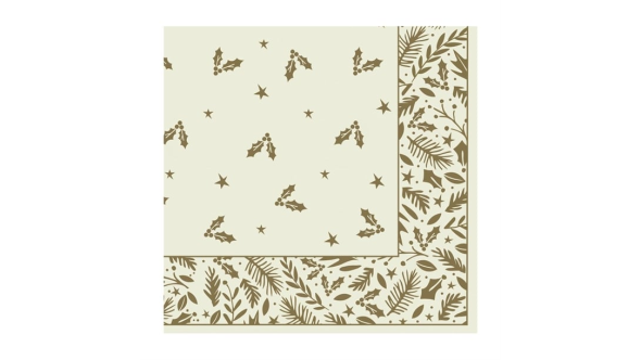 Swantex Tis The Season Dinner Christmas Napkins 400x400mm (600 Pack)
