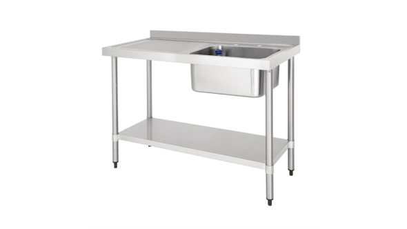 Vogue Stainless Steel Sink Left Hand Drainer 1000x600mm - DY821