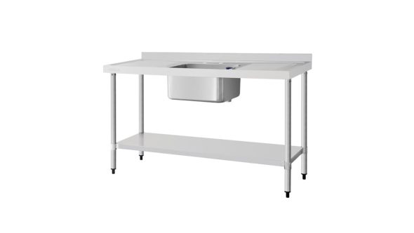 Vogue Stainless Steel Sink Double Drainer 1500mm - DY826