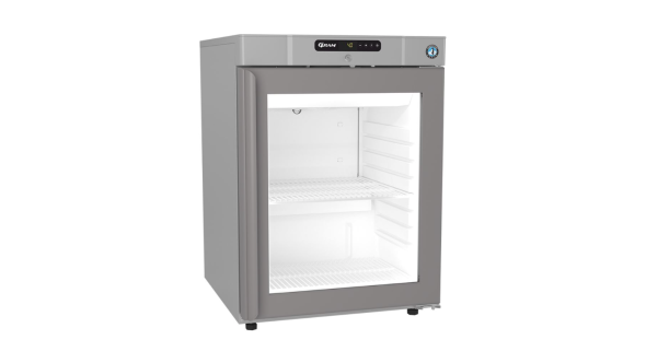 Gram COMPACT KG 220 R DR G U: Slim Undercounter Glass Door Refrigerator - Stainless Steel