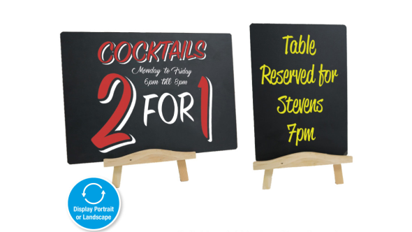 A5 Table Top Chalkboard with Easel - Mileta AB115