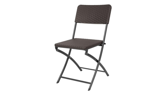 Bolero Bolero Rattan Folding Chairs Brown (2 Pack) HS558