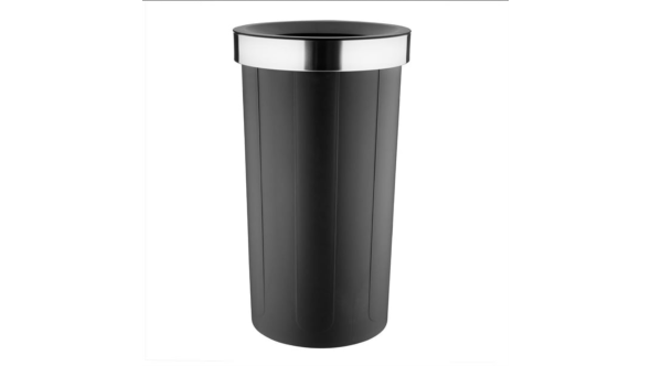 Bolero Bolero Bin with Open Top Lid Black 60Ltr HT462