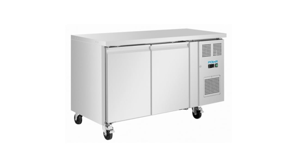 Polar U-Series Double Door Slimline Counter Fridge