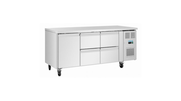Polar U-Series Counter Fridge 4 Drawers & 1 Door