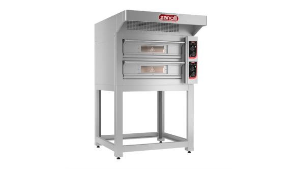 Zanolli EP70 4/MC Double Deck Electric Pizza Oven with Stand Single Phase